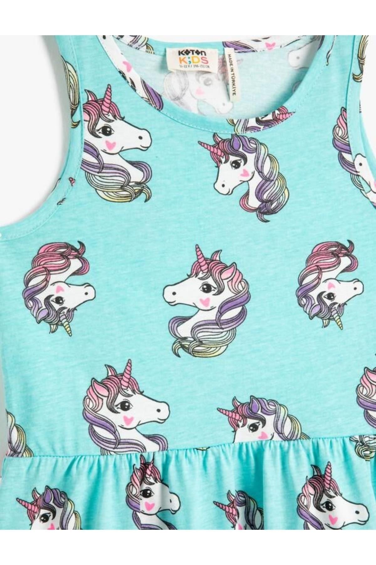 لباس مجلسی دخترانه سبز کوتونKoton | 23YY59000371 اورجینال - تصویر 3