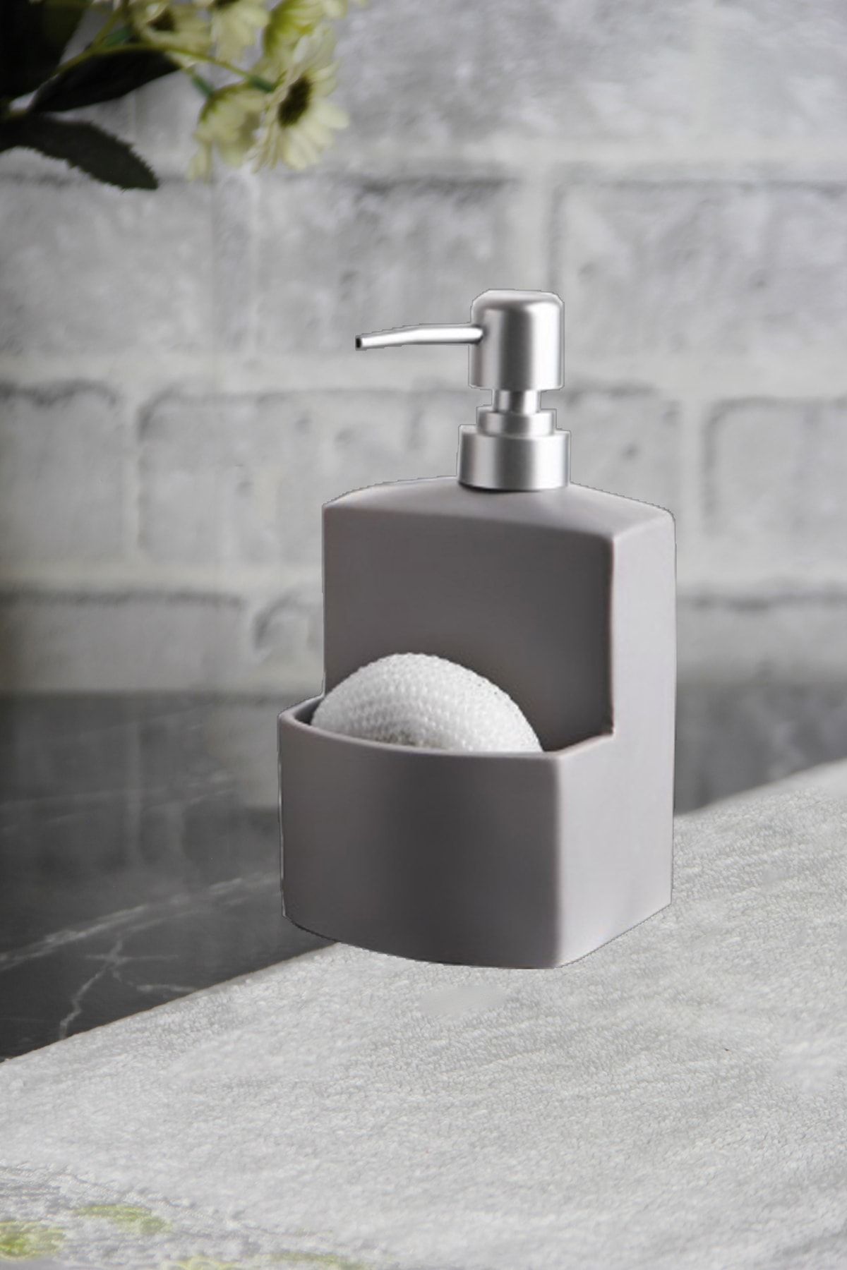 L VA Luxury Gray Liquid Soap Dispenser Detergent Dispenser