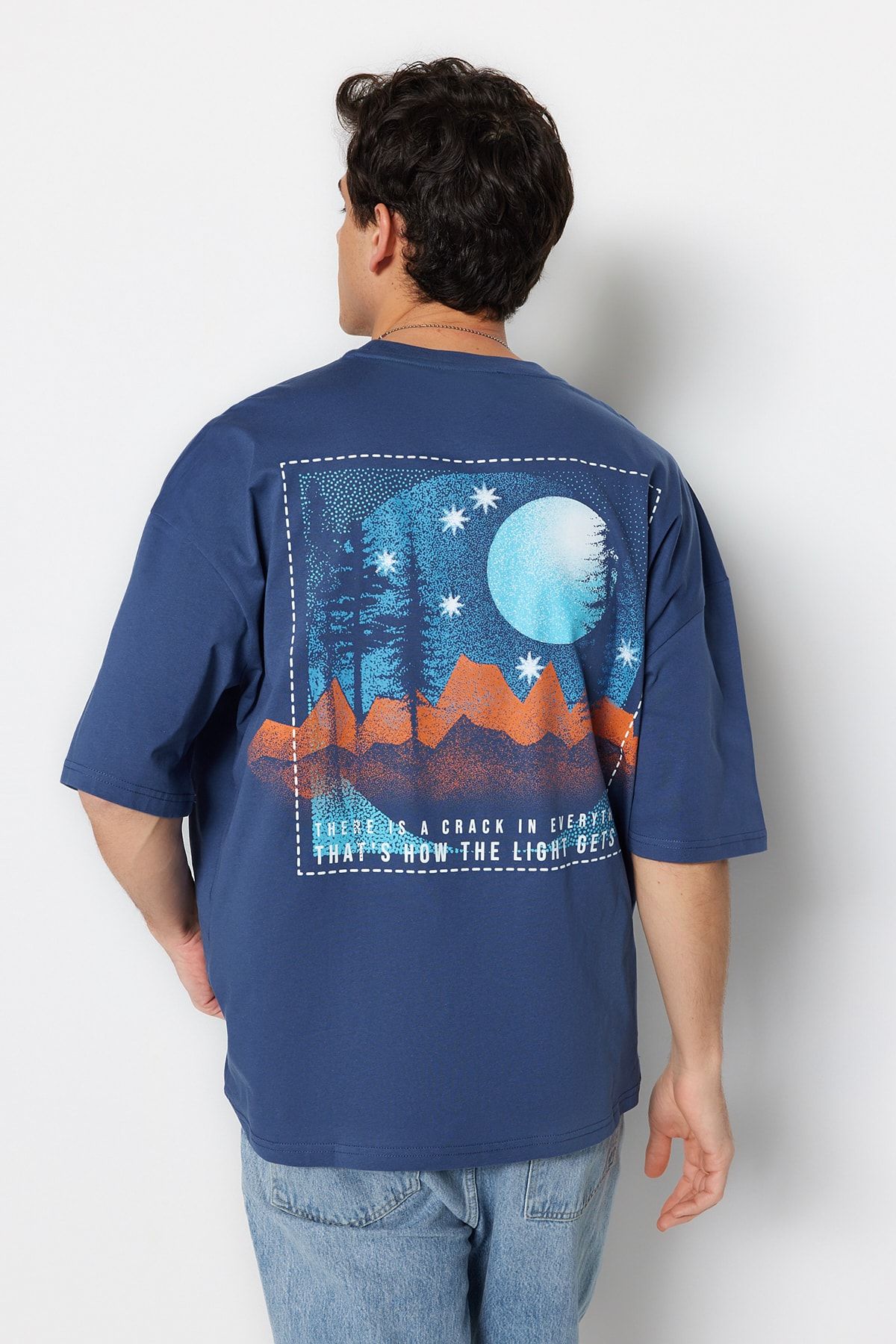 Trendyol Collection T-Shirt Blau Oversized