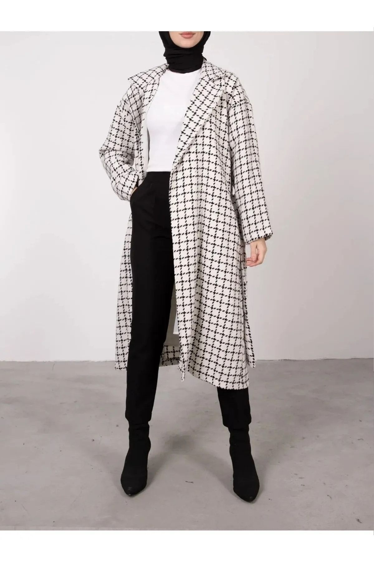 Short check coat hotsell