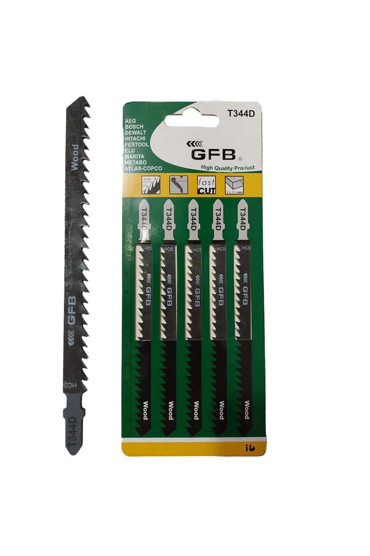 GFB T344-d Uzun Ahşap Dekupaj Ucu 5 Adet