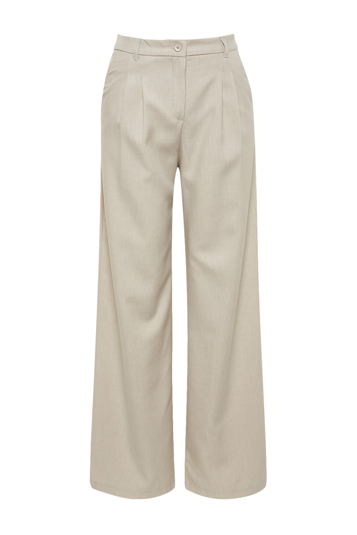 Trendyolmilla  Vizon Wide Leg/Geniş Paça Pilili Dokuma Pantolon TWOAW22PL0475 - Görsel 7