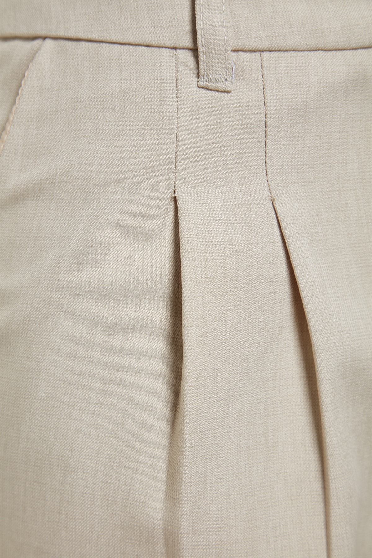 Trendyolmilla  Vizon Wide Leg/Geniş Paça Pilili Dokuma Pantolon TWOAW22PL0475 - Görsel 8