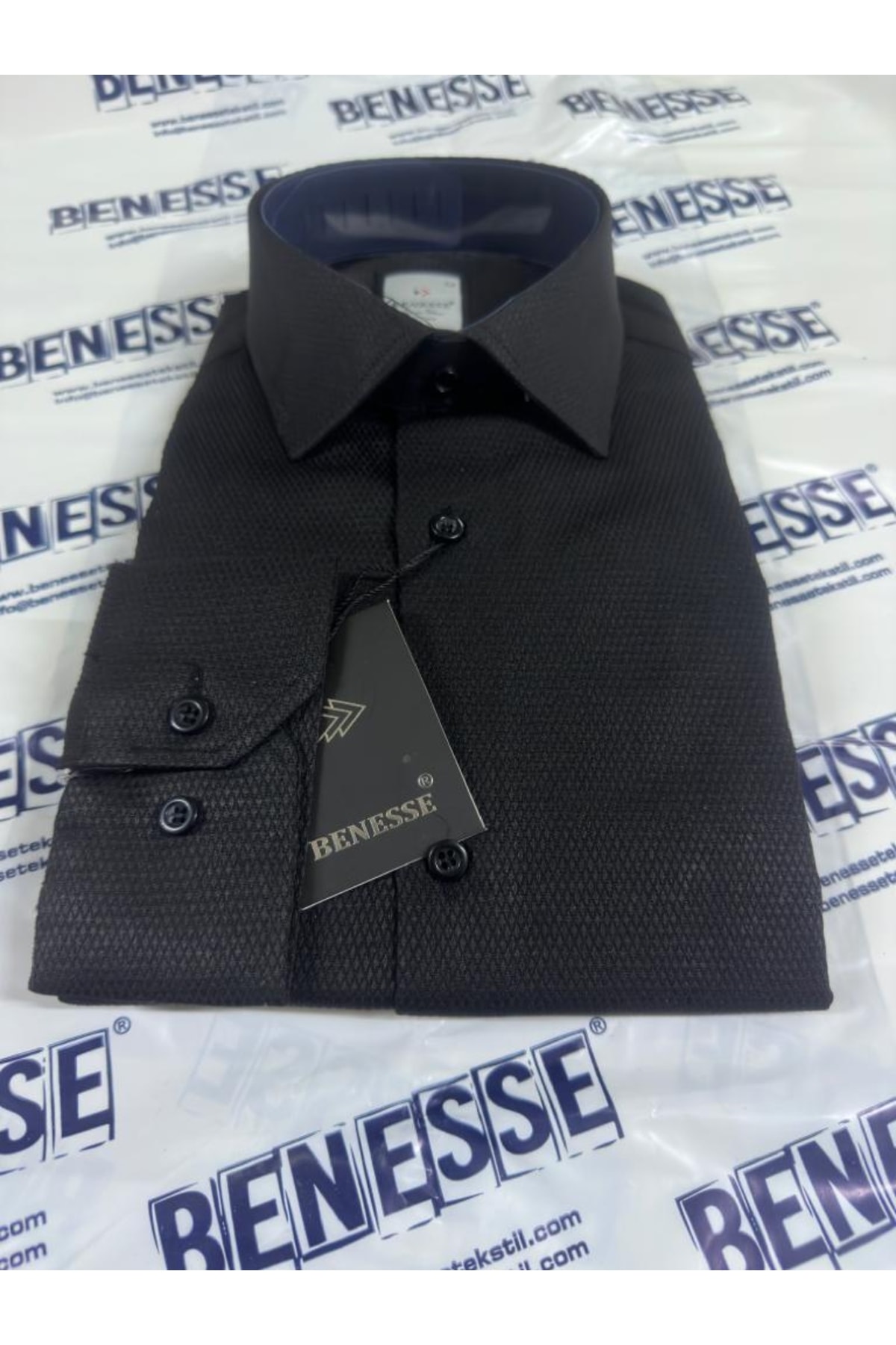 پیراهن مردانه خاکی BENESSE | BNS0000138 اورجینال - تصویر 6