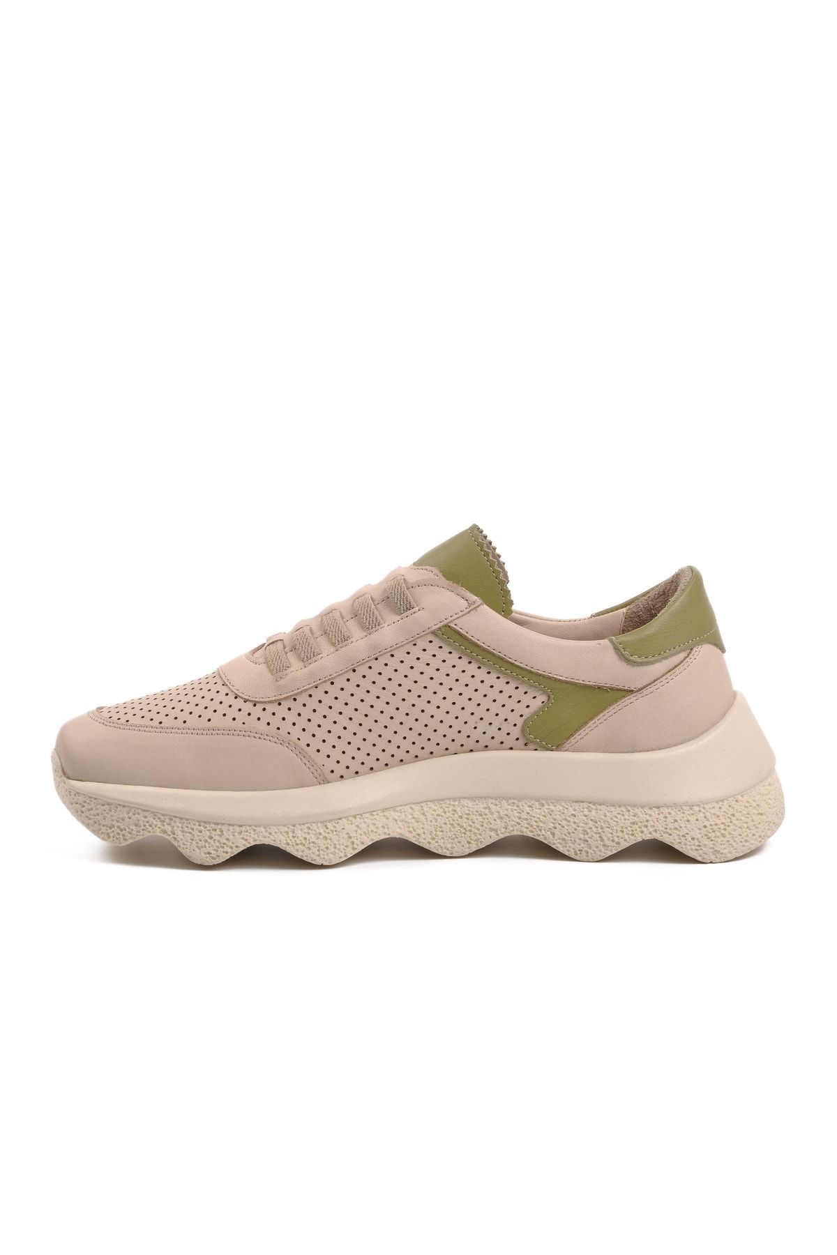 Venüs-2314004 Beige Inside and Outside Genuine Leather Women's Sneakers 2