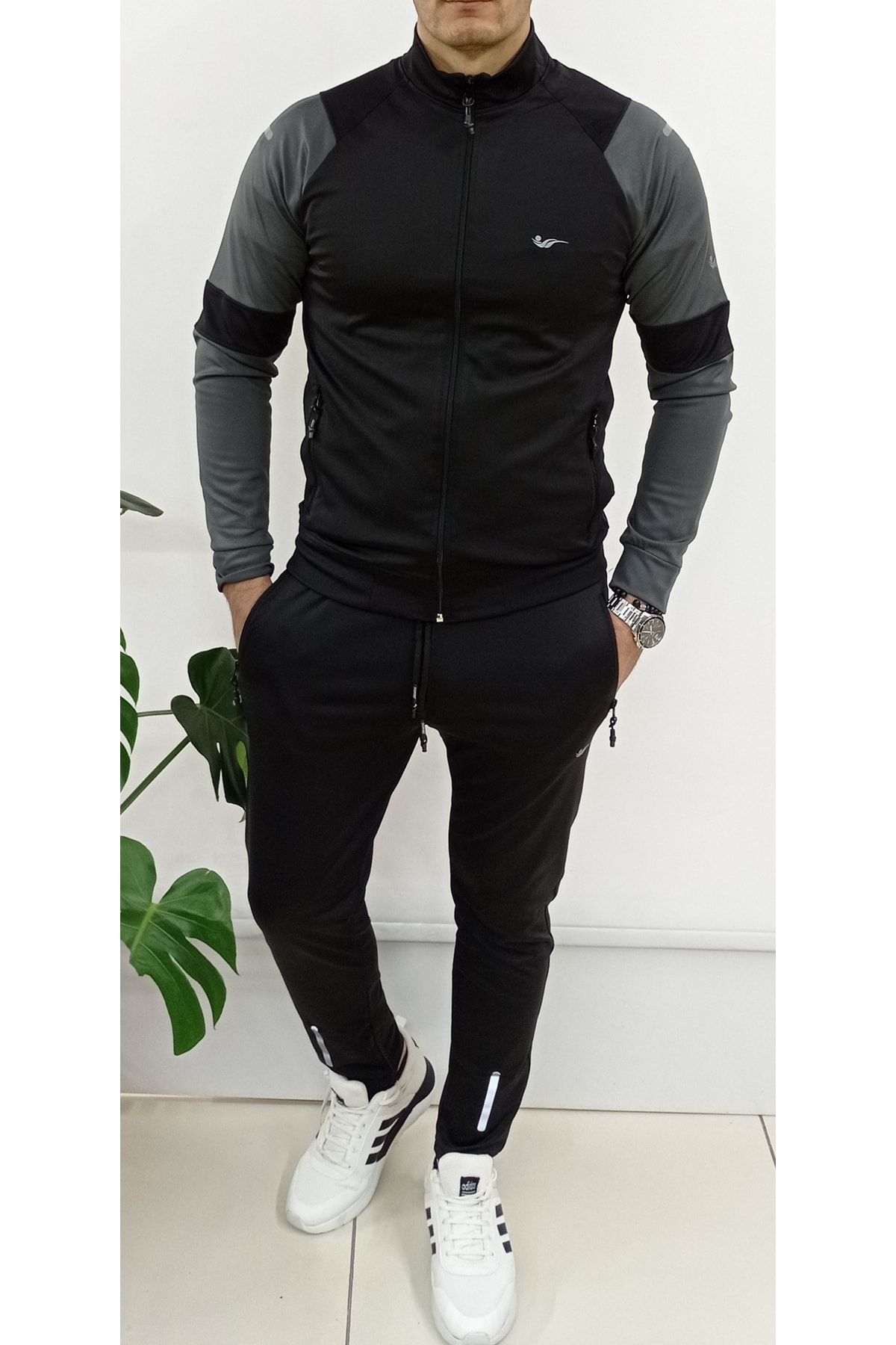 YNGMENCLASS Sweatsuit set Black Slim Fit Trendyol