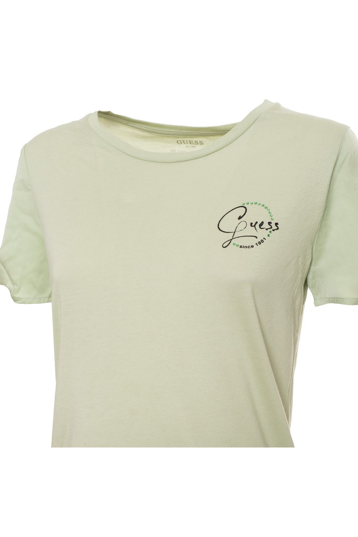 Guess T-Shirt Grün Regular Fit Fast ausverkauft