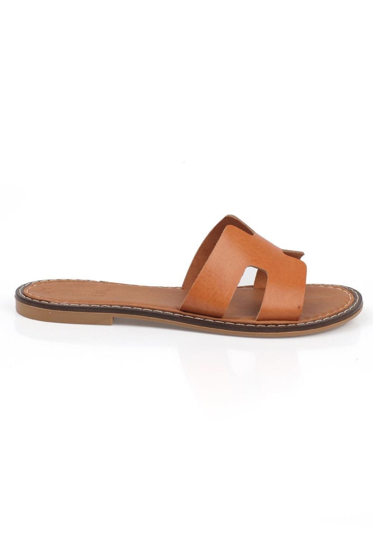 Capone Outfitters Capone H Bantlı Kadın Deri Terlik NE8075