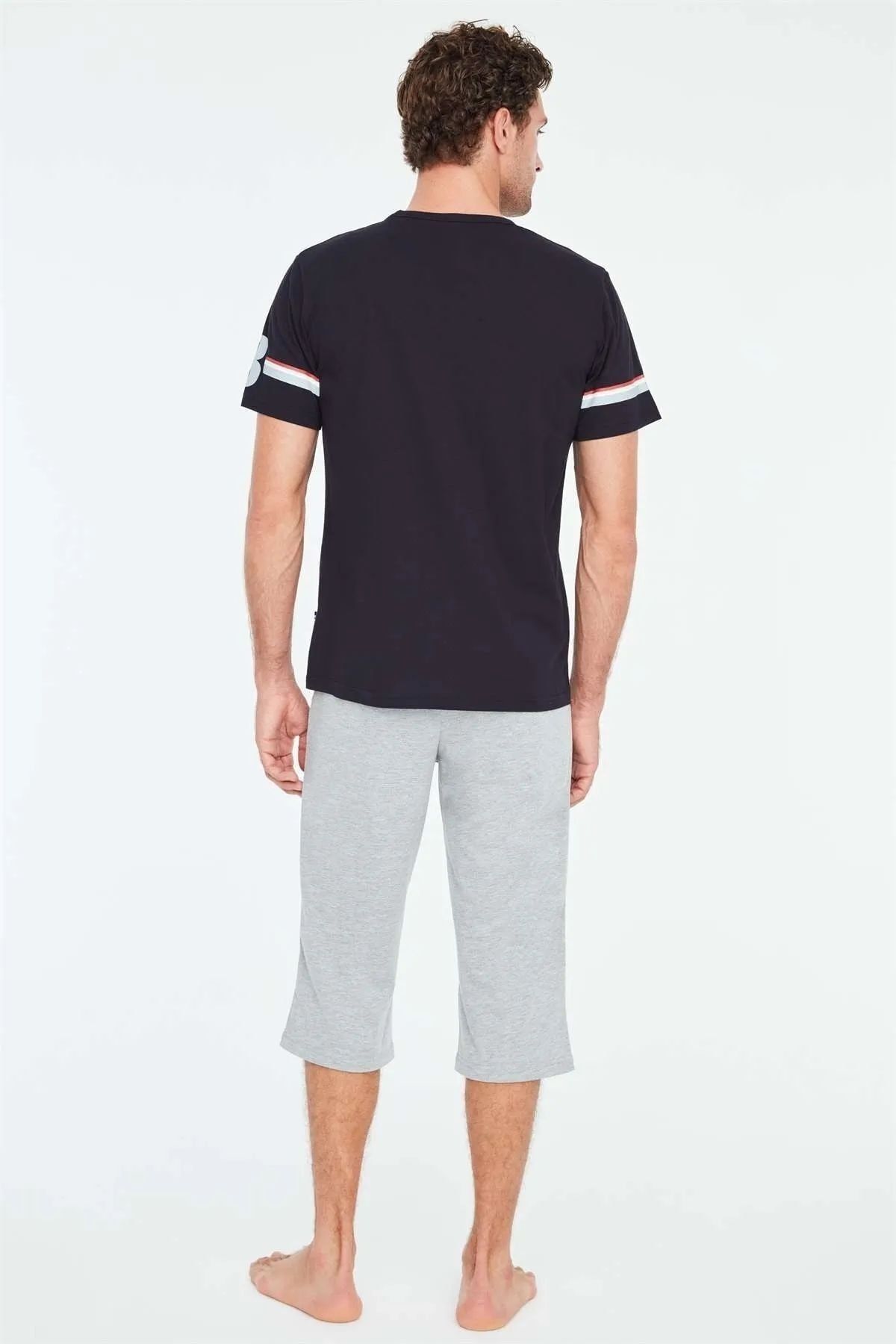 ست پیژامه آبی مردانه لباس خواب کاپری سرمه ای U.S. Polo Assn.