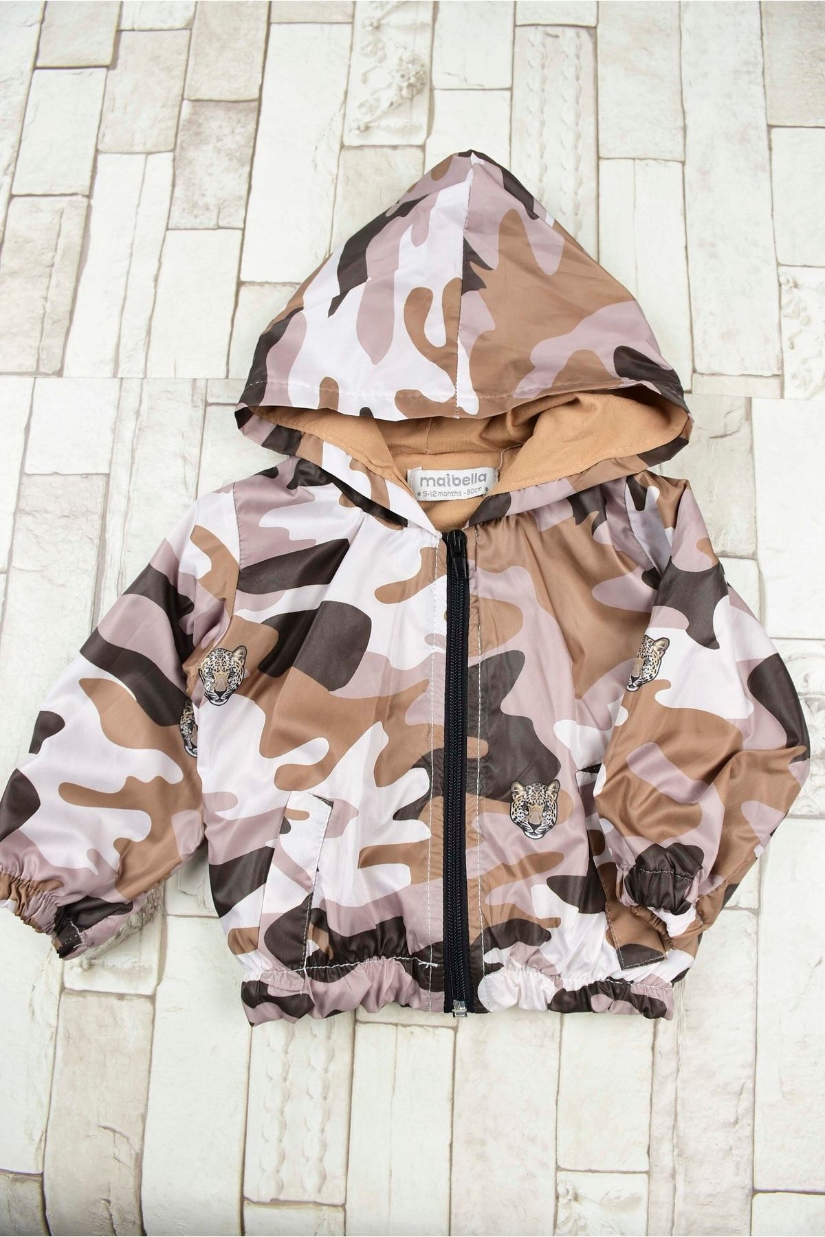 CH QU TOS Camouflage Printed Baby Boy Raincoat Trendyol