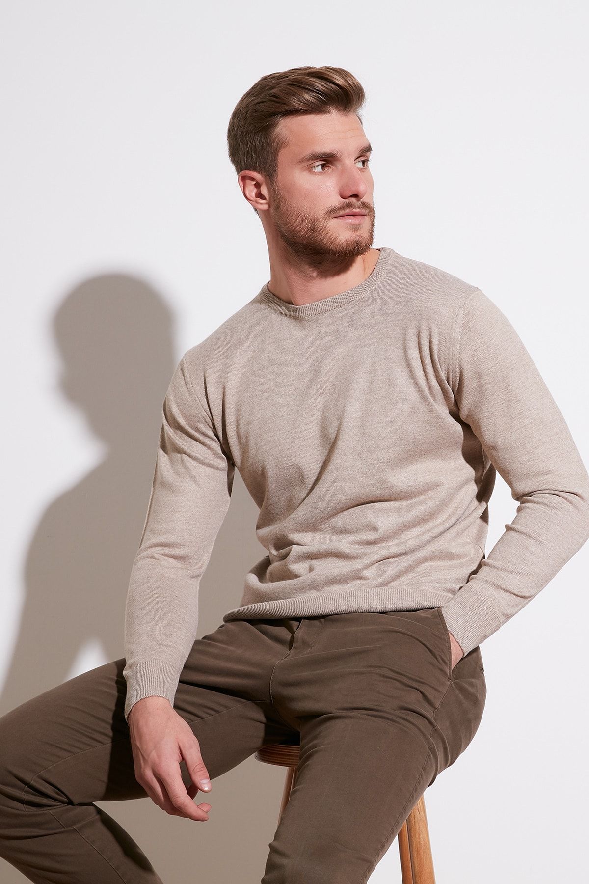 Buratti Wool Slim Fit Crew Neck Knitwear Sweater Men s Sweater