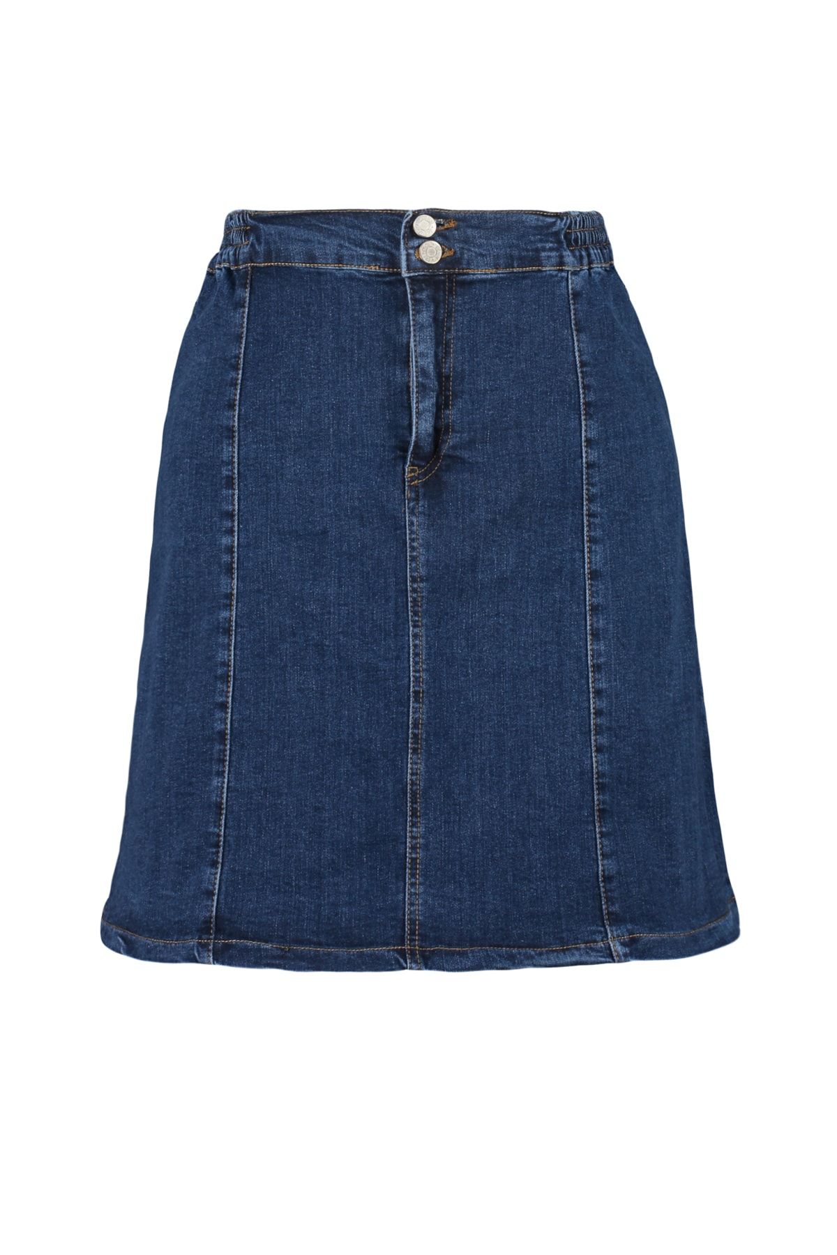 Dark blue denim online a line skirt