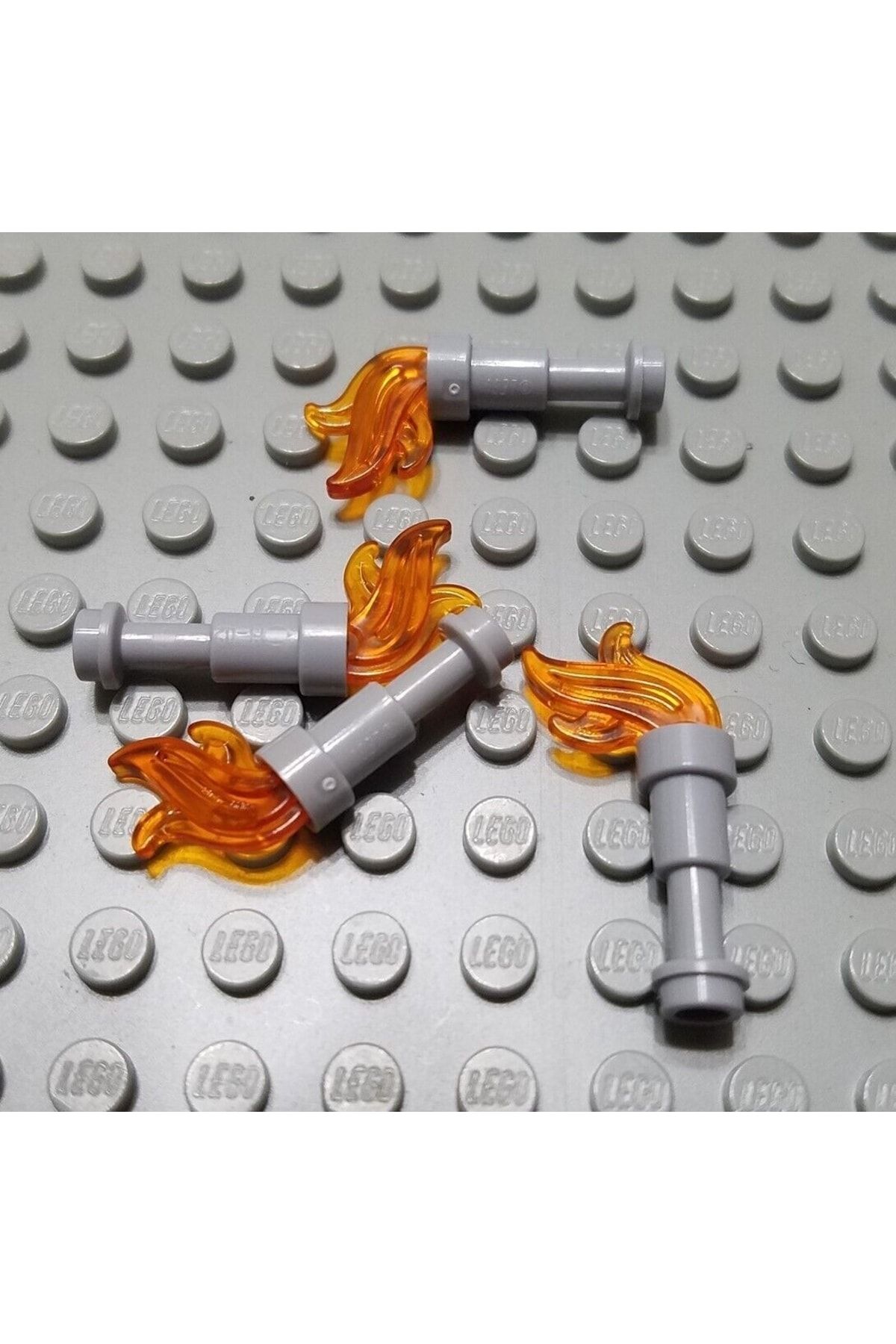 LEGO Original Accessory Custom Minifigure Minifigure Castle Torch Torch Flame Gray 2 Pieces Will Be Sent Trendyol