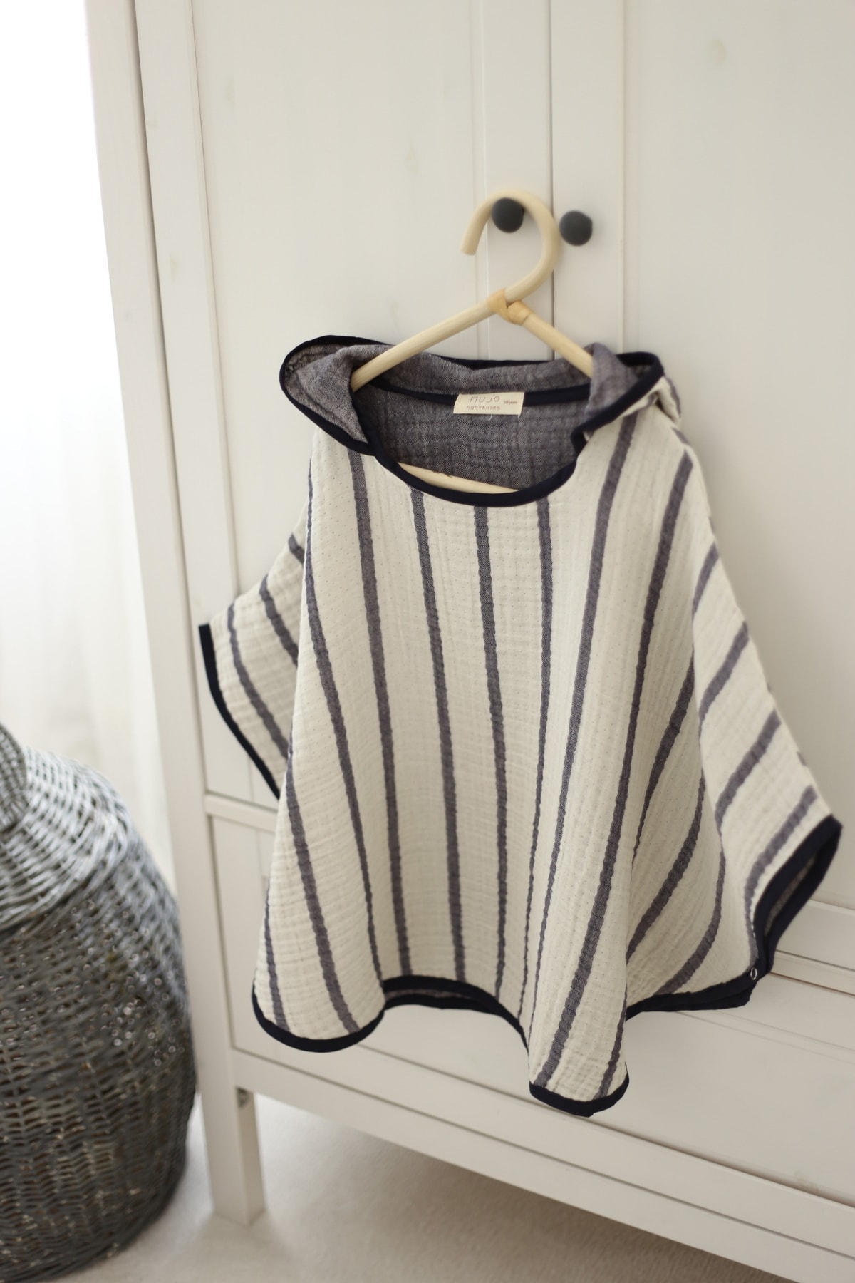 Organic 4-Layer Striped Muslin Children's Poncho
