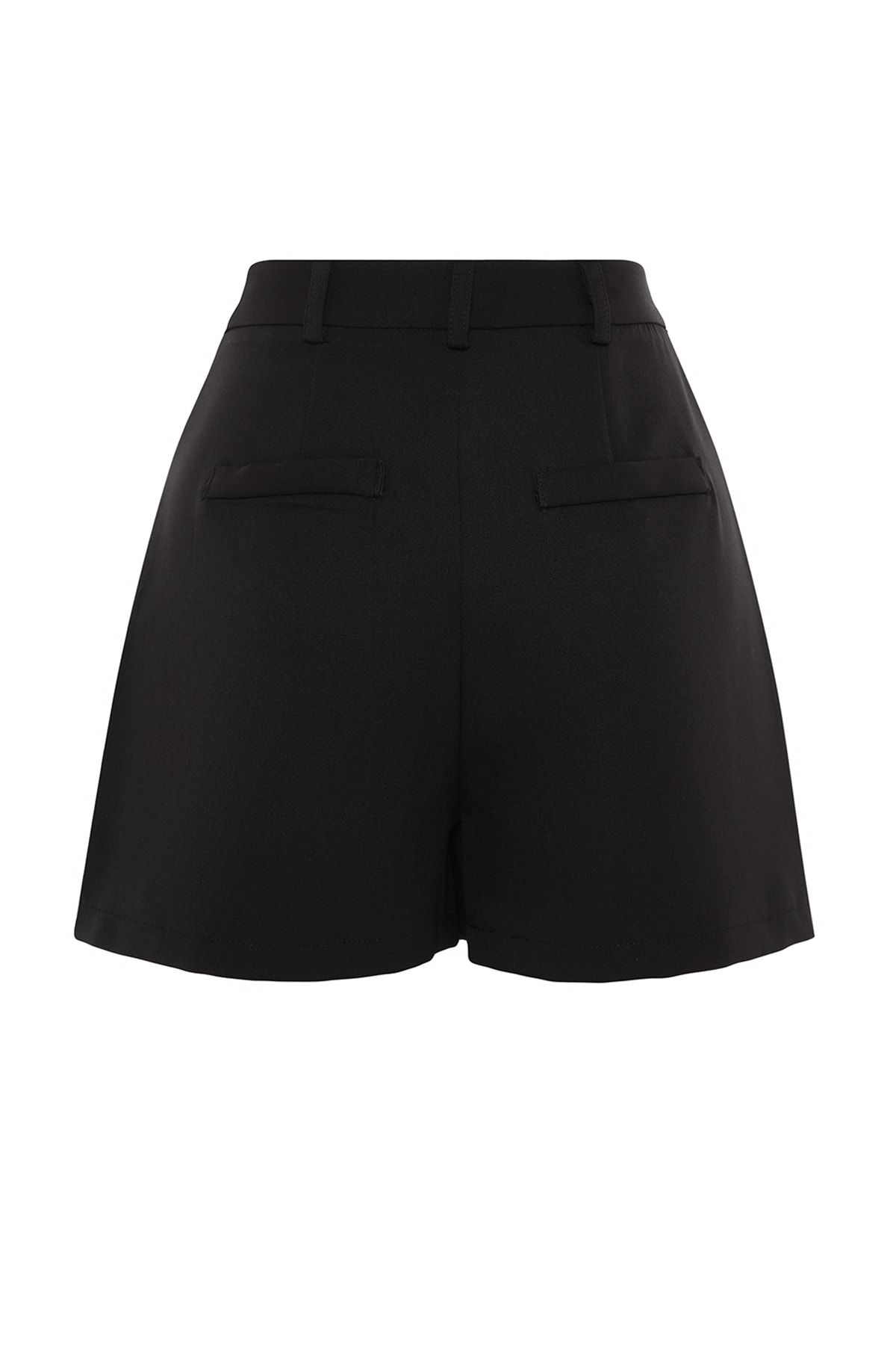 Trendyol Collection-Černé žebrované tkané šortky TWOSS23SR00079 8