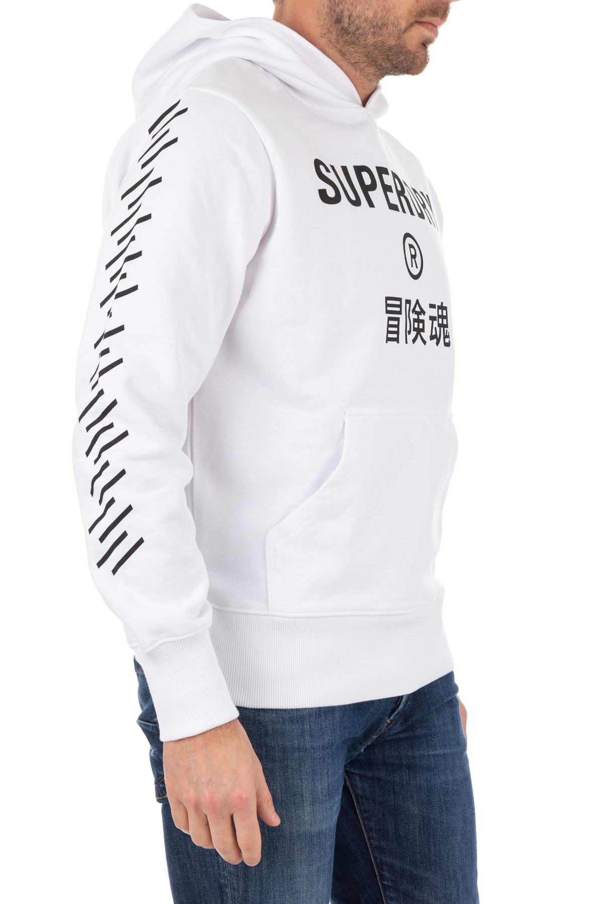 SUPERDRY Sweatshirt Weiß Regular Fit Fast ausverkauft