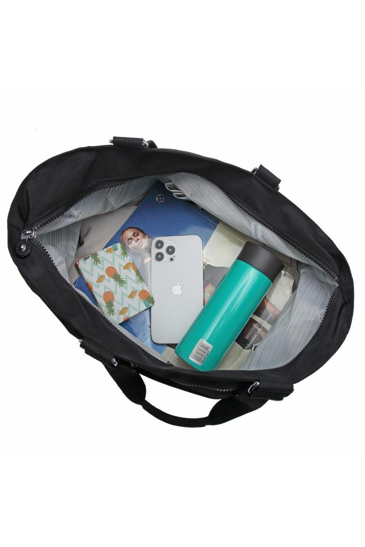 Smart Bags Krinkıl Büyük Boy Omuz Kadın Çantası - Açık Gri