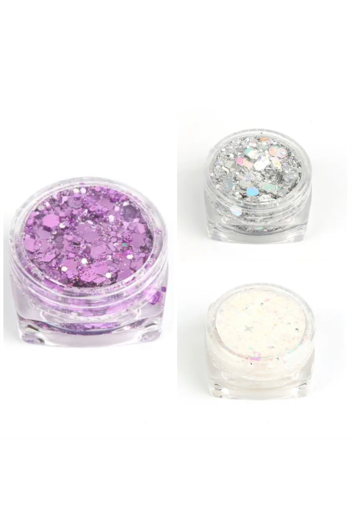Lusso Cosmetics Jel Form Göz Saç Vücut Yüz Tırnak Parlak Glitter Set