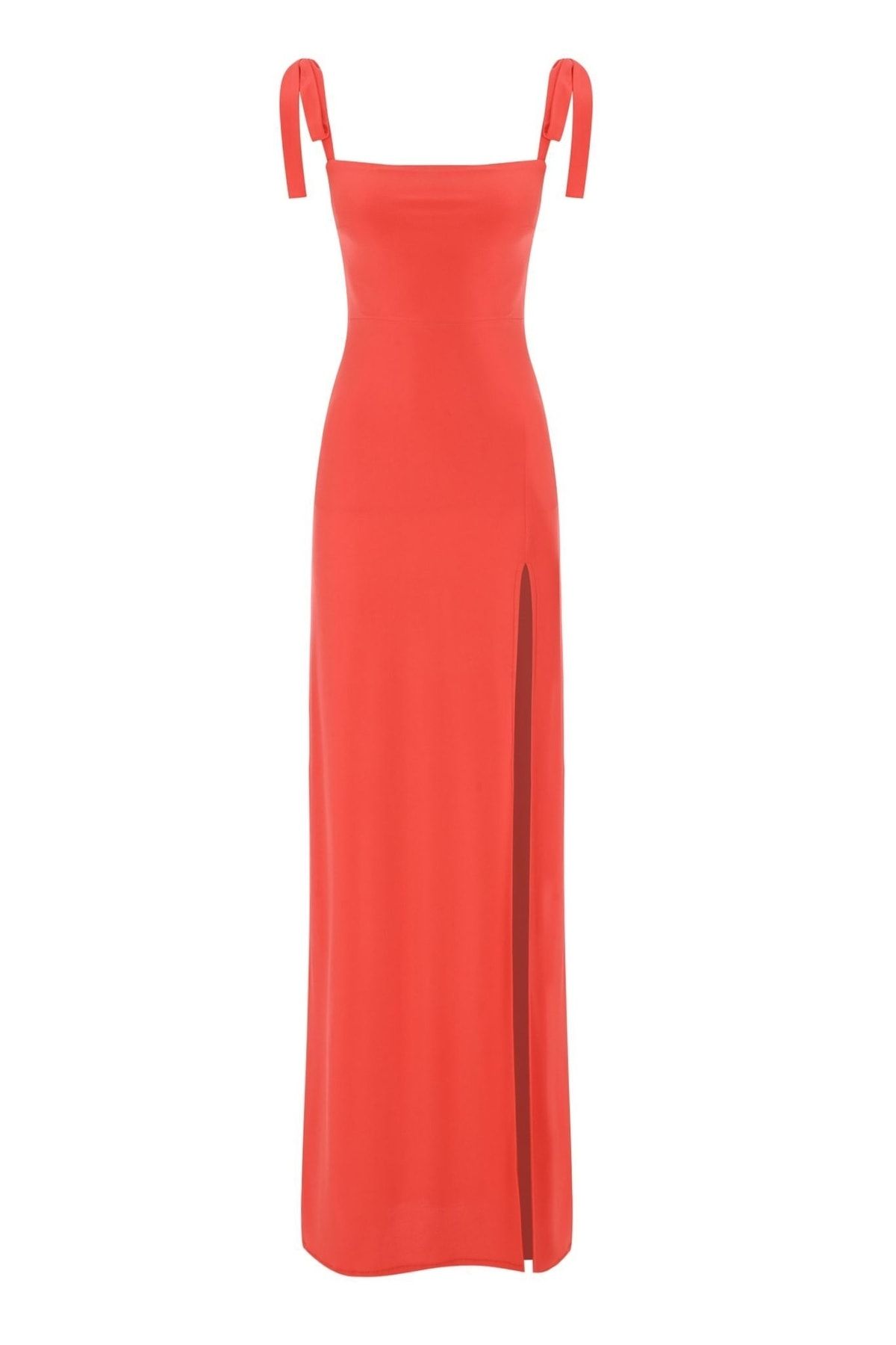 Deep square neck best sale dress