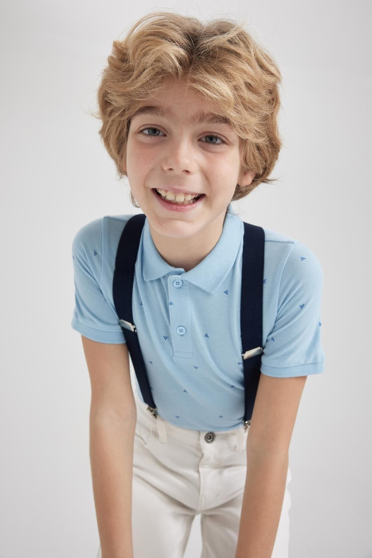 DeFacto Poloshirt Blau Regular Fit