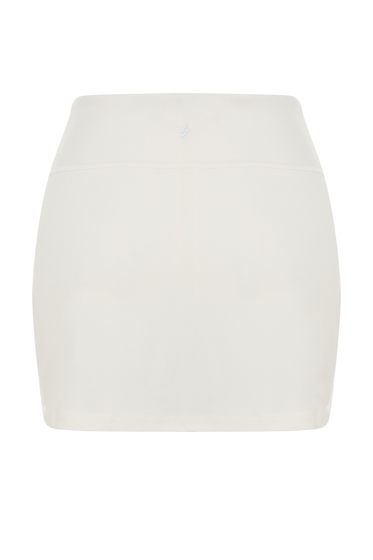 Trendyolmilla  Ekru Reflektör Baskılı 2 Katmanlı İçi Şortlu Cepli Tenis Örme Spor Şort Etek THMSS23SR00013 - Görsel 7