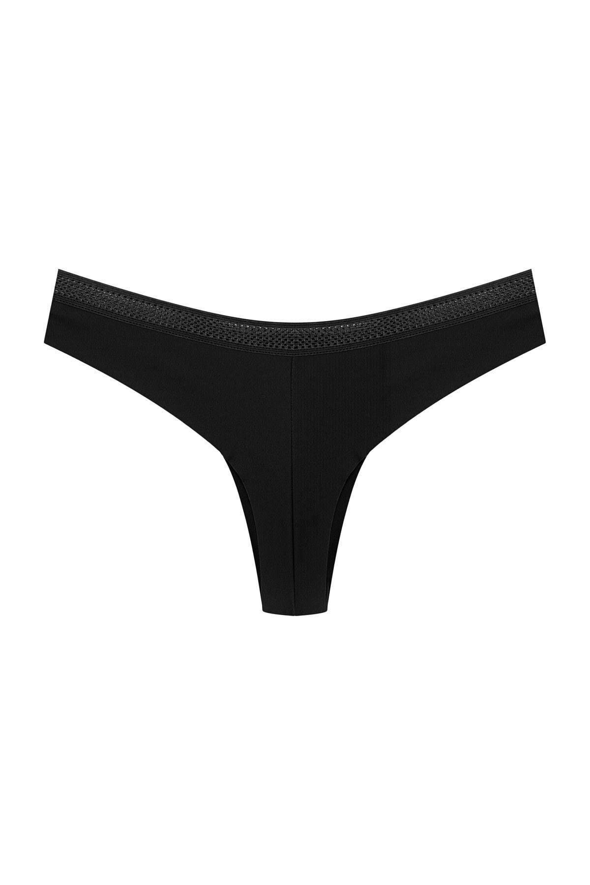HNX-Interlock Laser Cut Mesh Rubber Non-Marking Thong Women's Panties 2