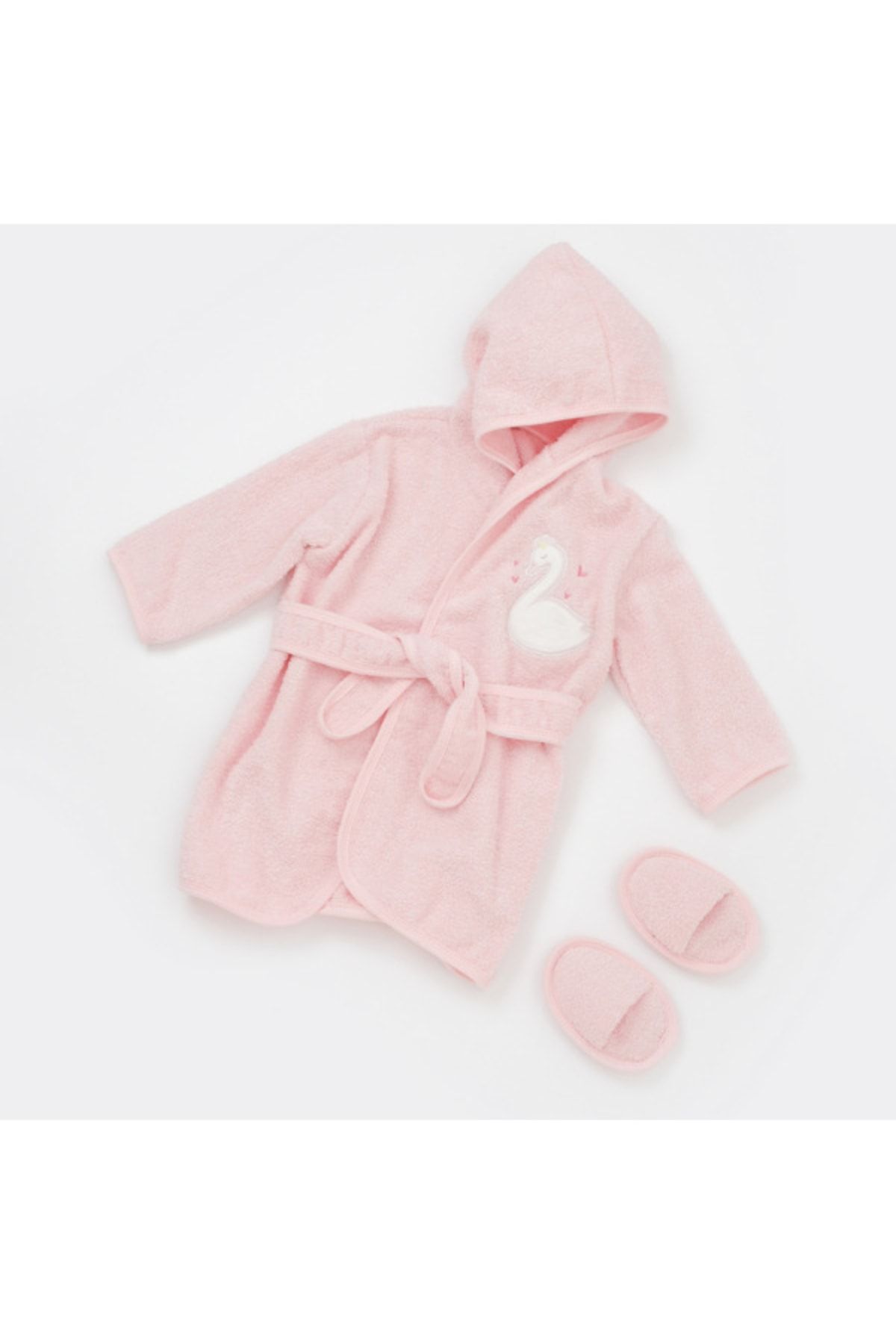 Bibaby Swan Bebek Bornoz Takımı 66419 Pembe