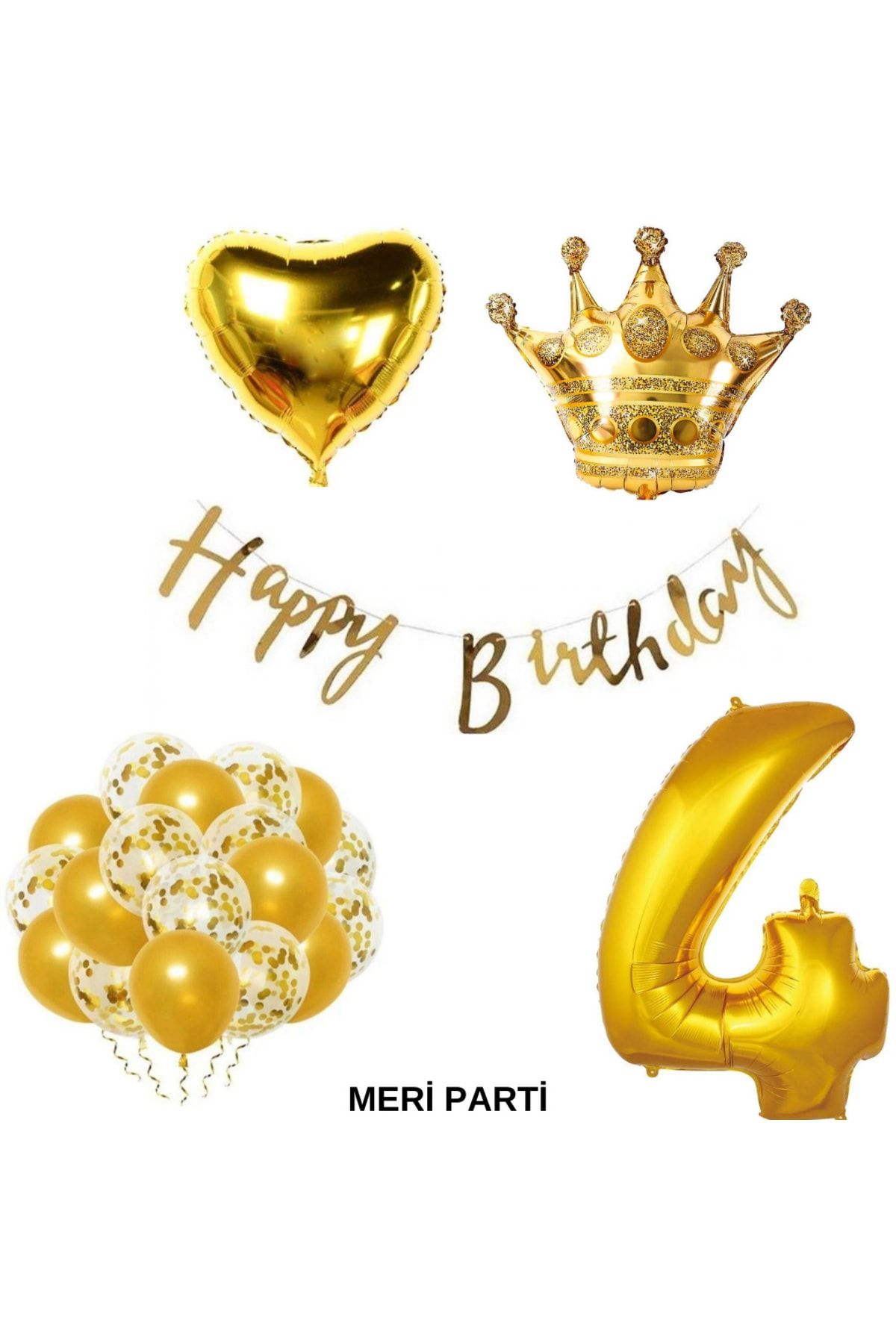 Happy birthday gold letter balloons clearance
