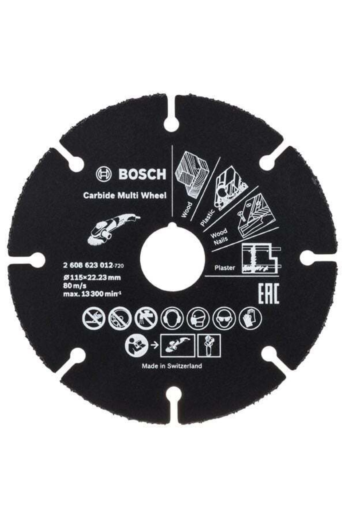 Bosch Carpide Multi Whell Taşlama Için Ahşap Kesme Diski 115 Mm (elmas Uçlu)