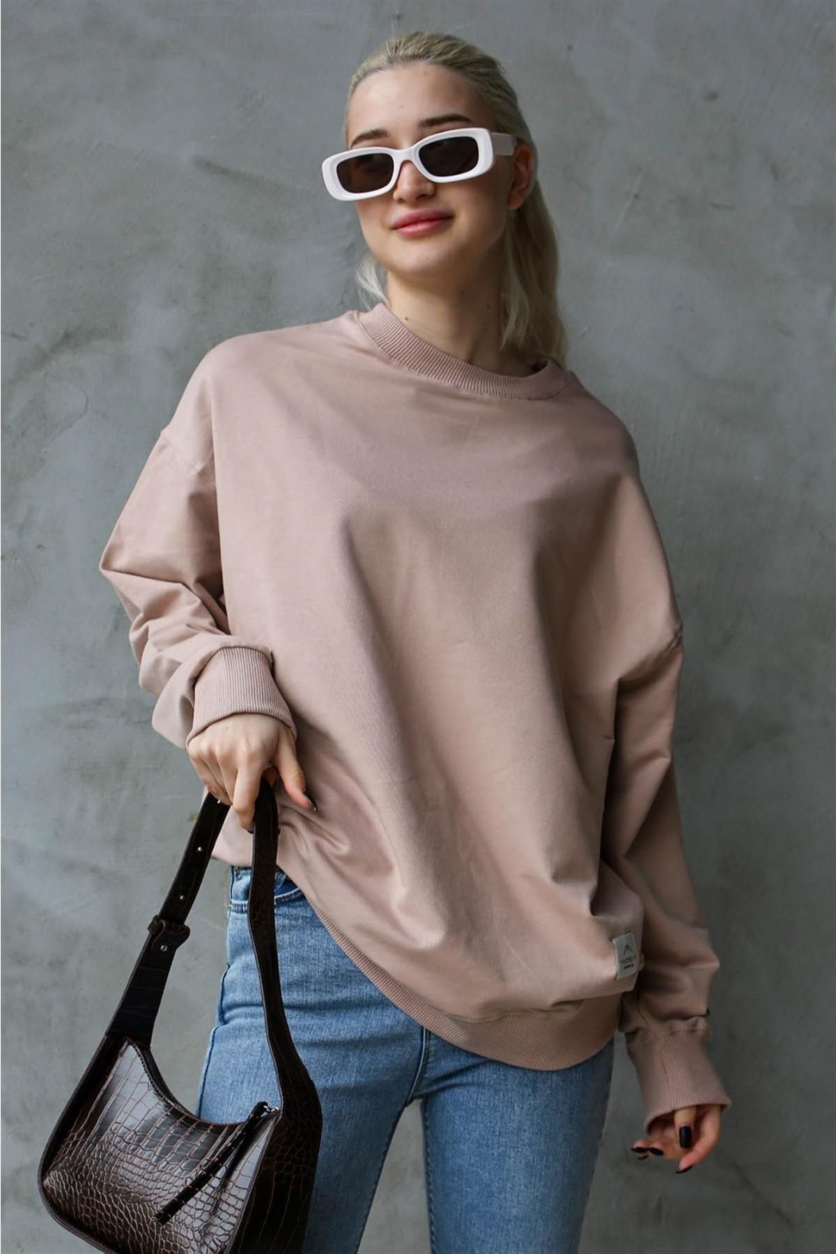 Madmext Sweatshirt Rosa Oversized Fast ausverkauft