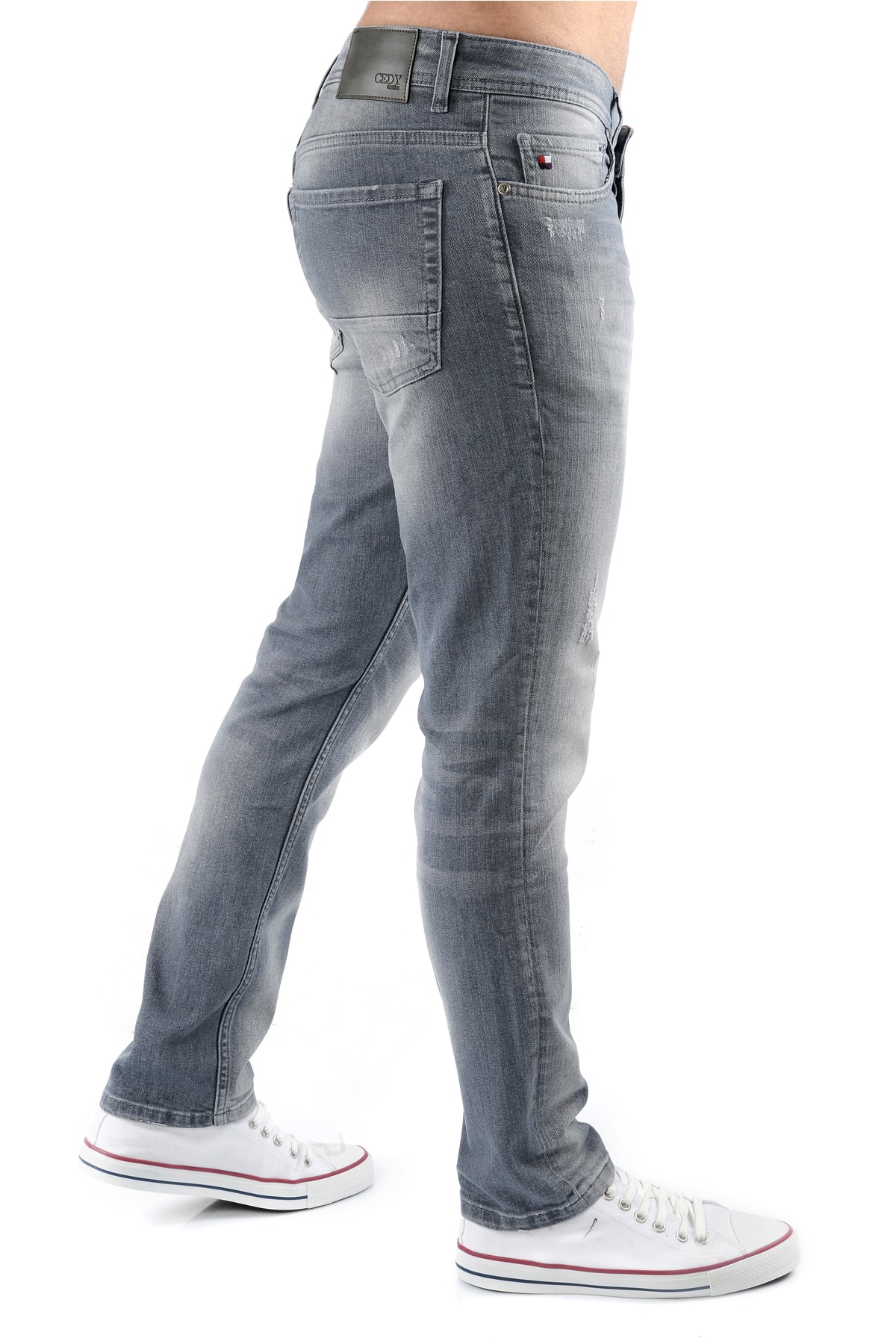 CEDY DENIM Erkek Koyu Füme Kot Pantolon Slim Fit Jean - C329