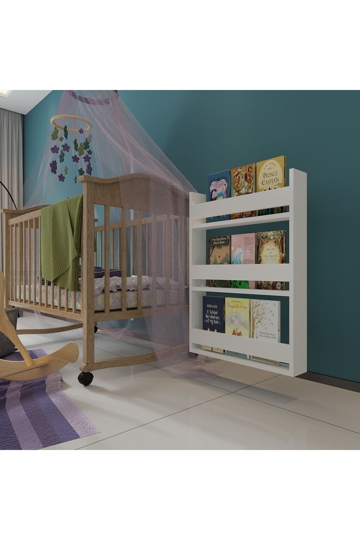 zeo wood design Montessori Çocuk Odası Kitaplığı