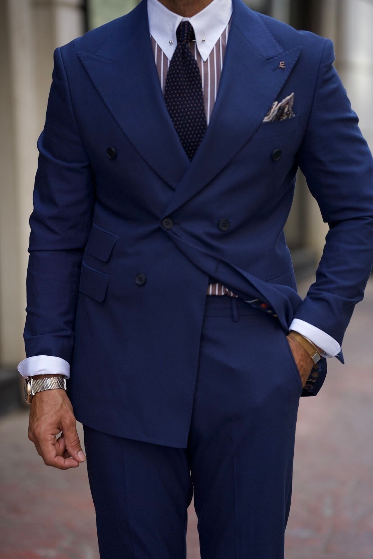 Fc Plus Saks Kruvaze Takım Elbise Slim Fit MB7386