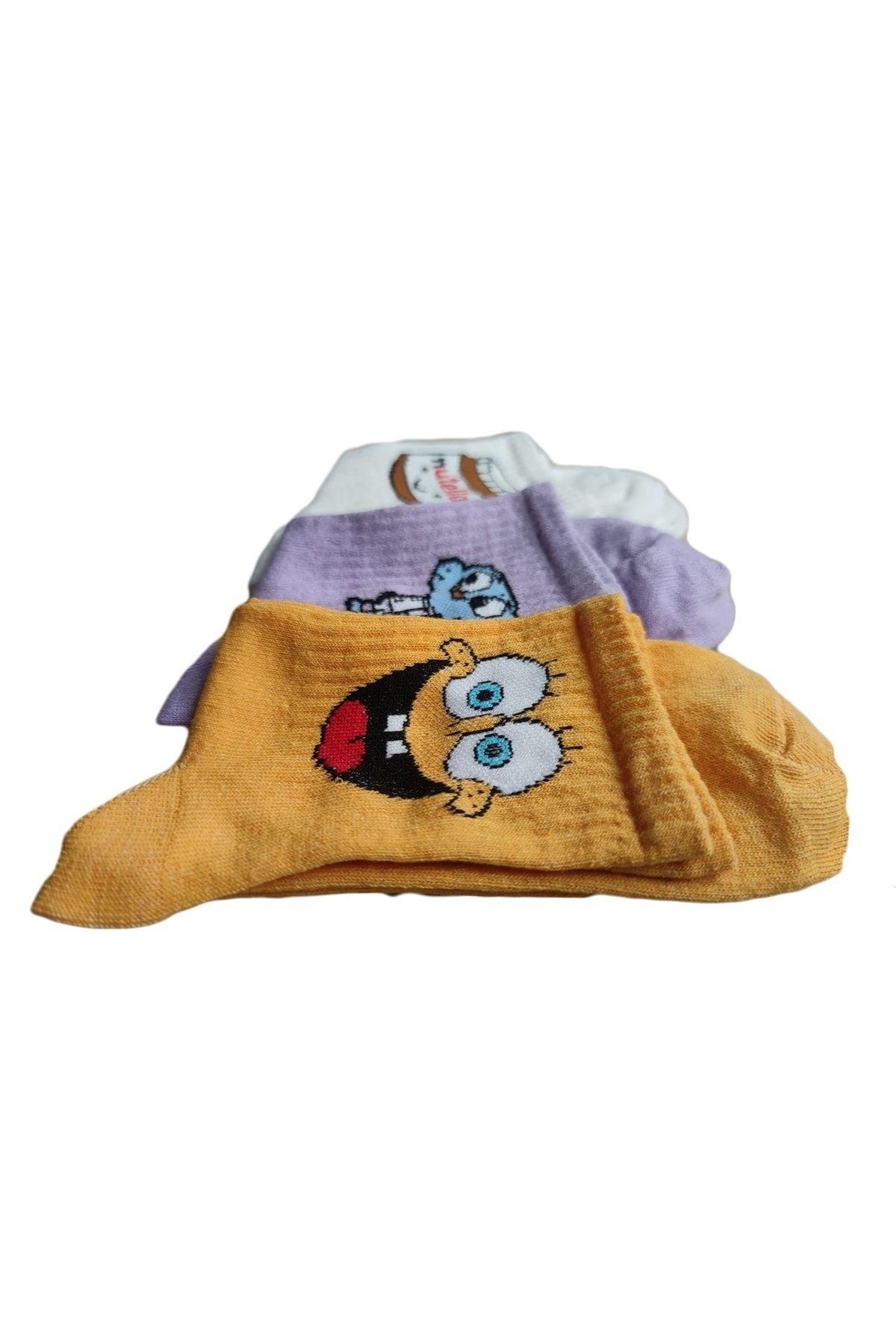 MY MENORA SOCKS-3 Pairs of Character Patterned College Socks 3