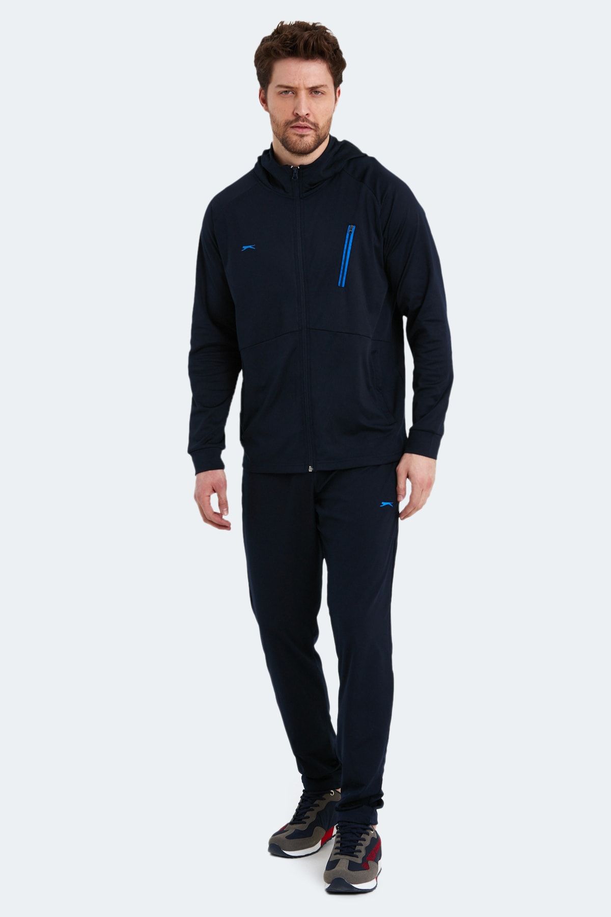Slazenger Roberto Men s Tracksuit Set Navy Blue Trendyol