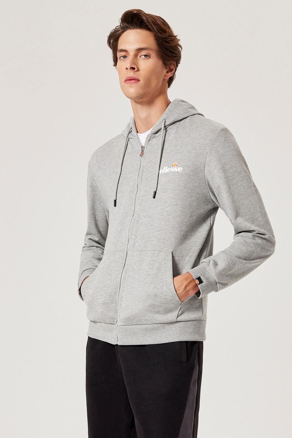 Grey ellesse on sale zip up hoodie