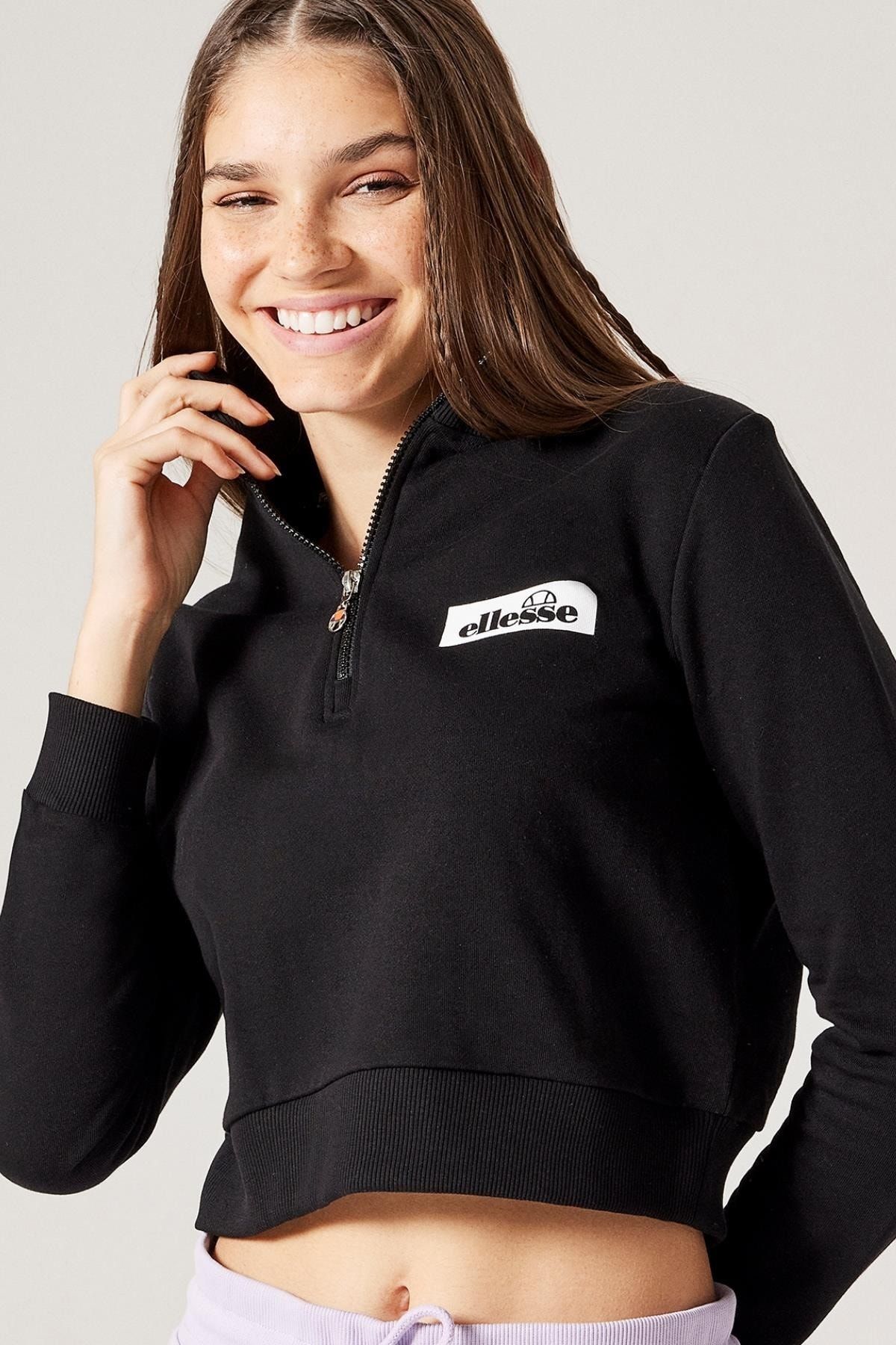 Ellesse new arrivals cropped hoodie