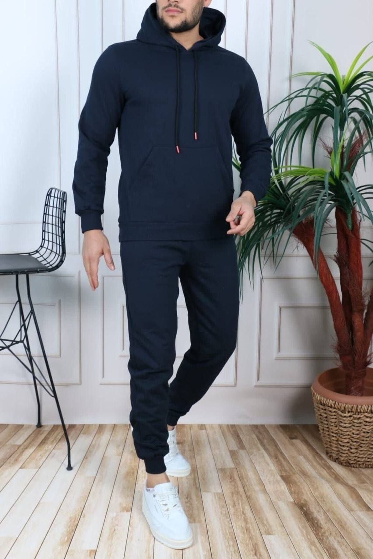 Hooded tracksuit mens sales