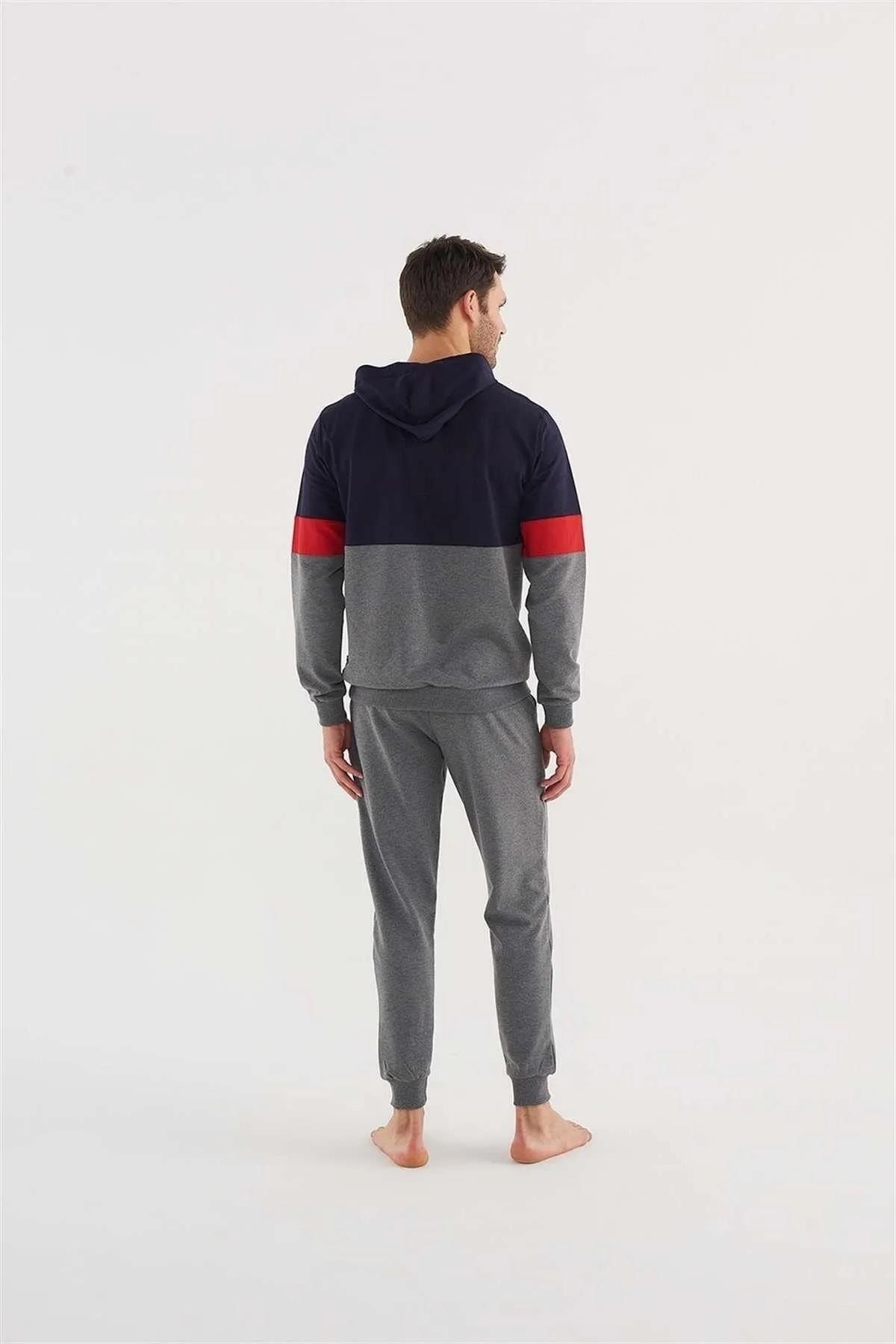 ست پیژامه آبی مردانه پایه. لباس خواب آستین بلند Polo Us18602 s U.S. Polo Assn.