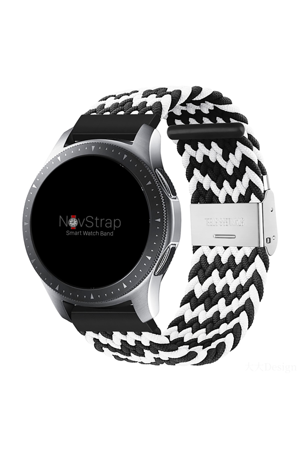 Cord Strap Compatible with Gear S3 Frontier-classic (22mm) Flexible Elastic Weave Strap