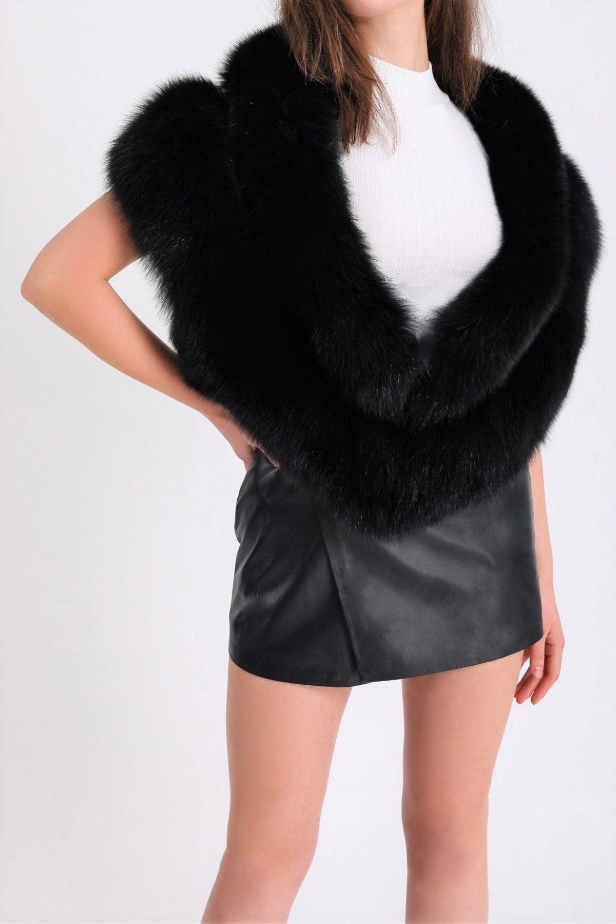 Leather Club-Black Fox Fur Etol 5