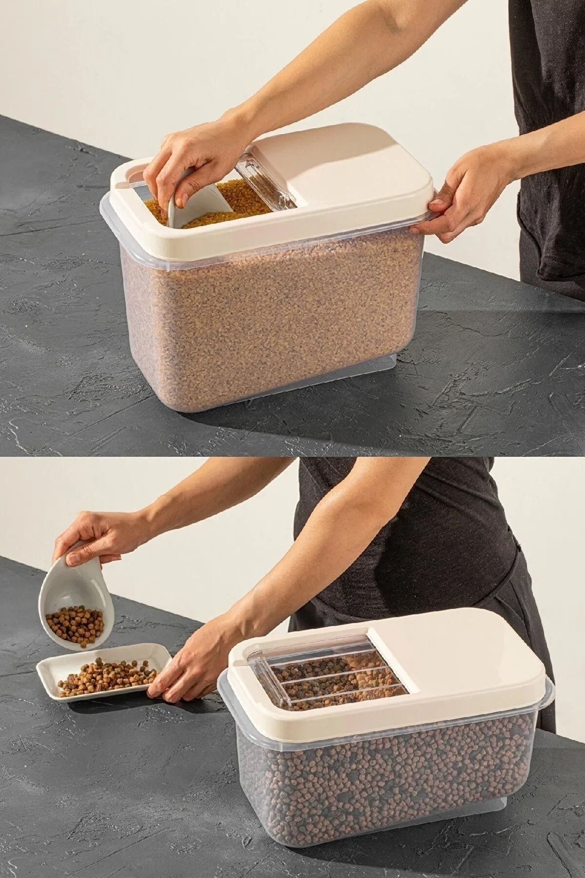 GOCENG-3 قطع 7.5 لتر Multibox غطاء قرص منظف صندوق تخزين شفاف حاوية غطاء منزلق 8
