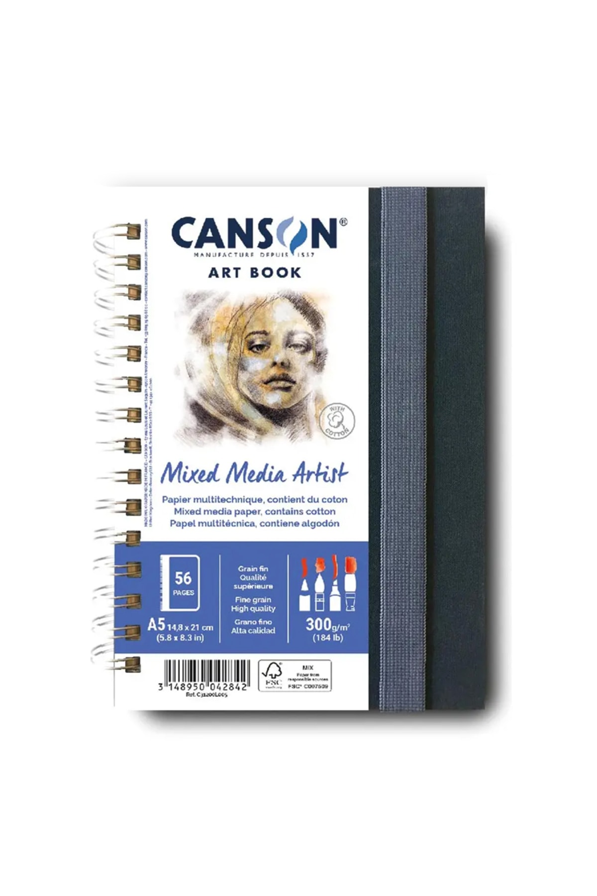 Canson Mixed Media Artist Art Book Sert Kapaklı Spiralli Çok Canson Mixed Media Artist Art Book Sert Kapaklı Spiralli Çok