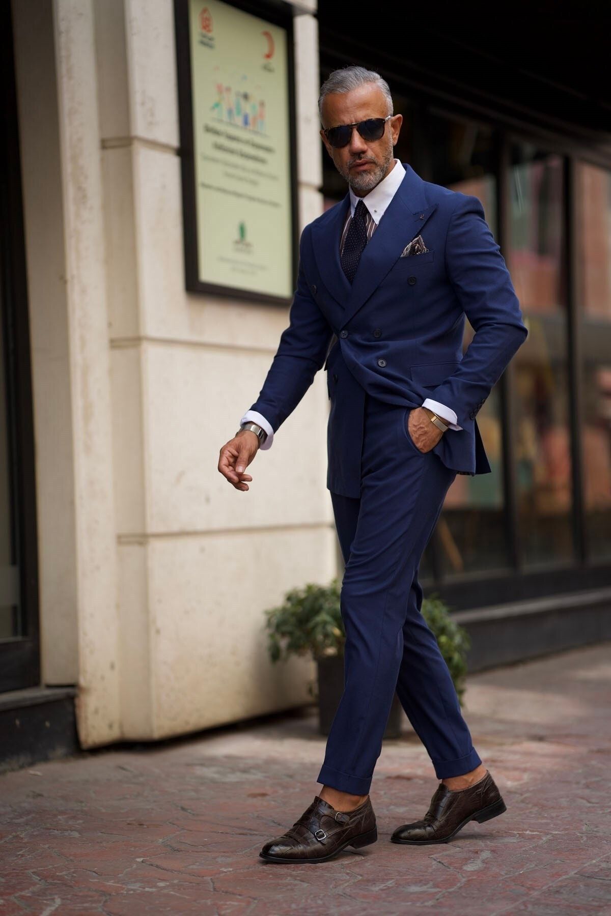Fc Plus Saks Kruvaze Takım Elbise Slim Fit MB7386