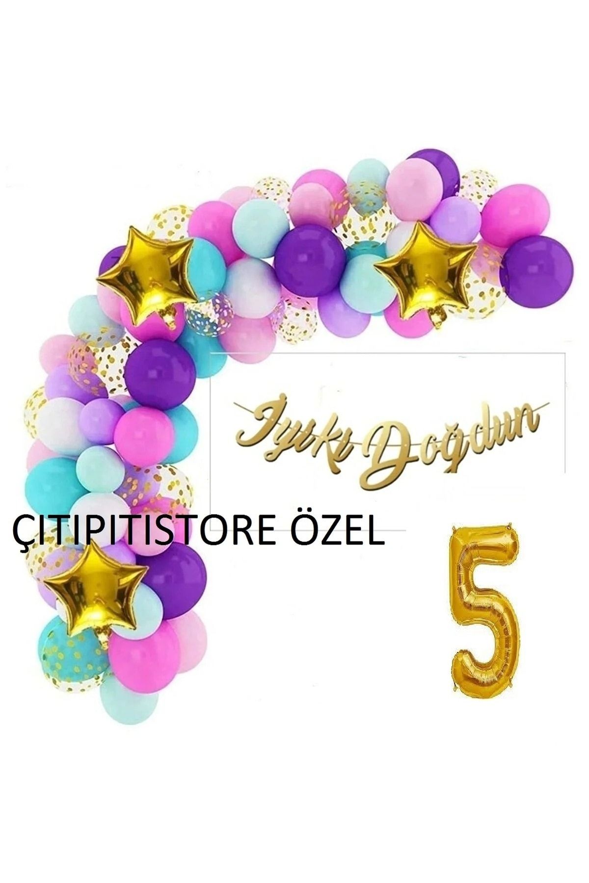 DÜVENCİ TİCARET-1-9 Years Birthday Party Supplies Decorations 1