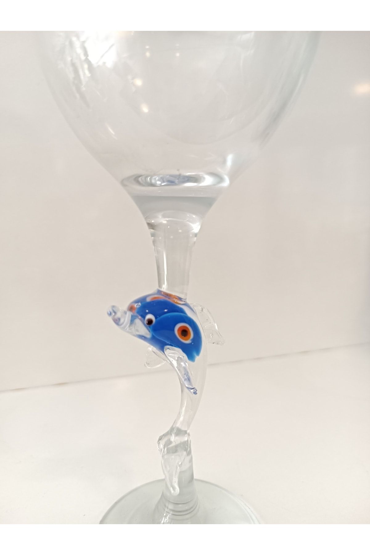 ADAMODART-2-Piece Wine Glass with Evil Eye Beads and Dolphin Figure 3