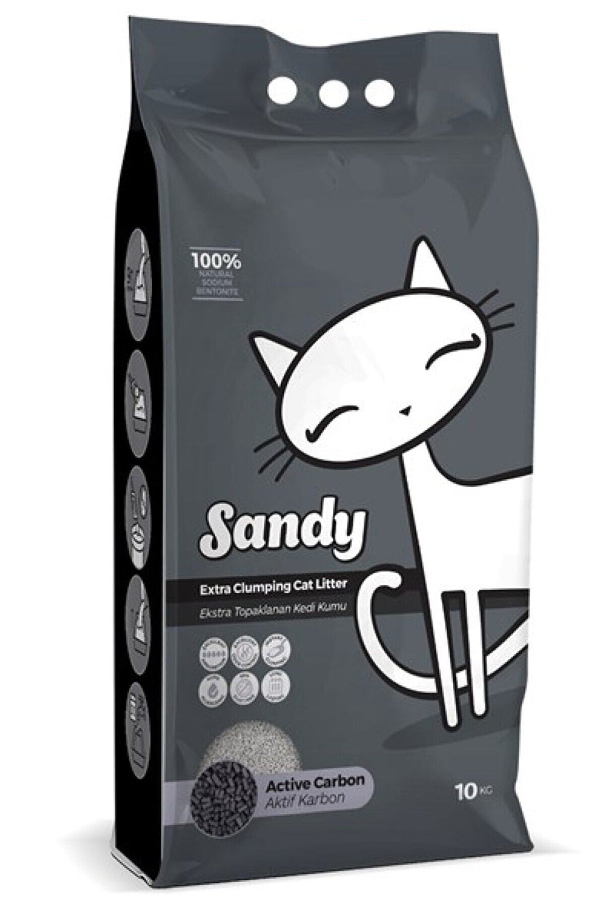 Sandy Aktif Karbonlu Extra Topaklanan Kedi Kumu 10kg