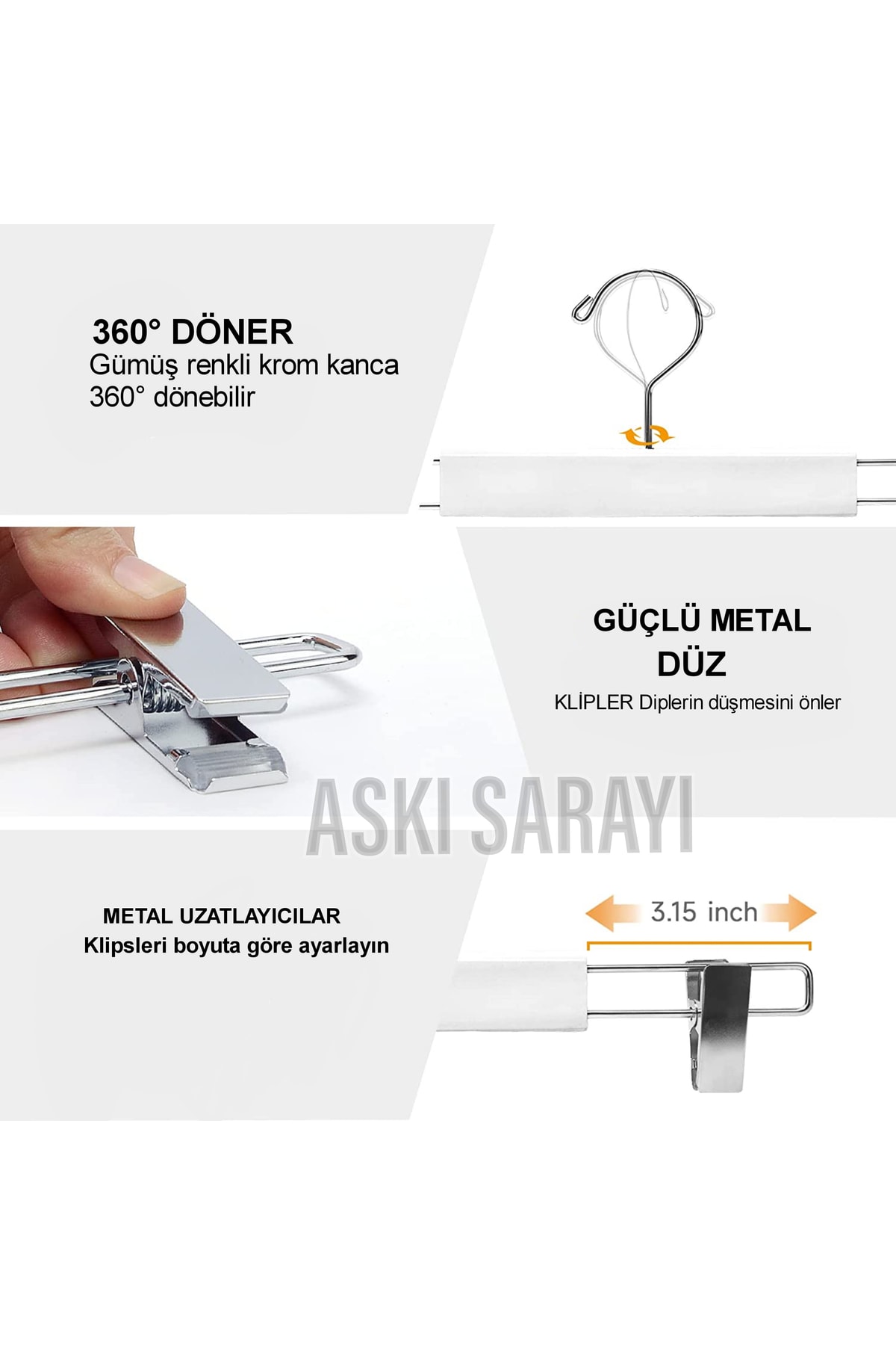 menofis Beyaz Ahşap Çocuk Ve Bebek Askısı Pantolon Ve Etek Askısı Mandallı 12 Adet Özel Tasarım -askı Sarayı fotoğrafı 3 (önizleme)