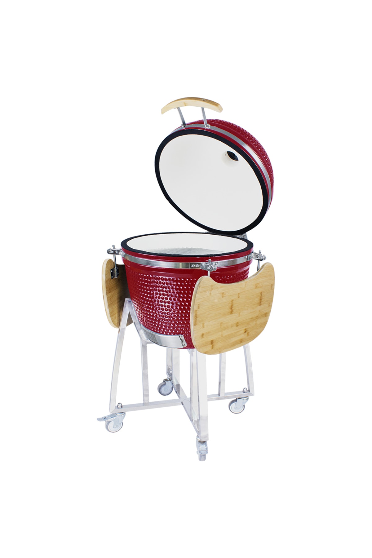 23.5' Kamado Mangal Xlarge 59.5 Cm Kırmızı 6