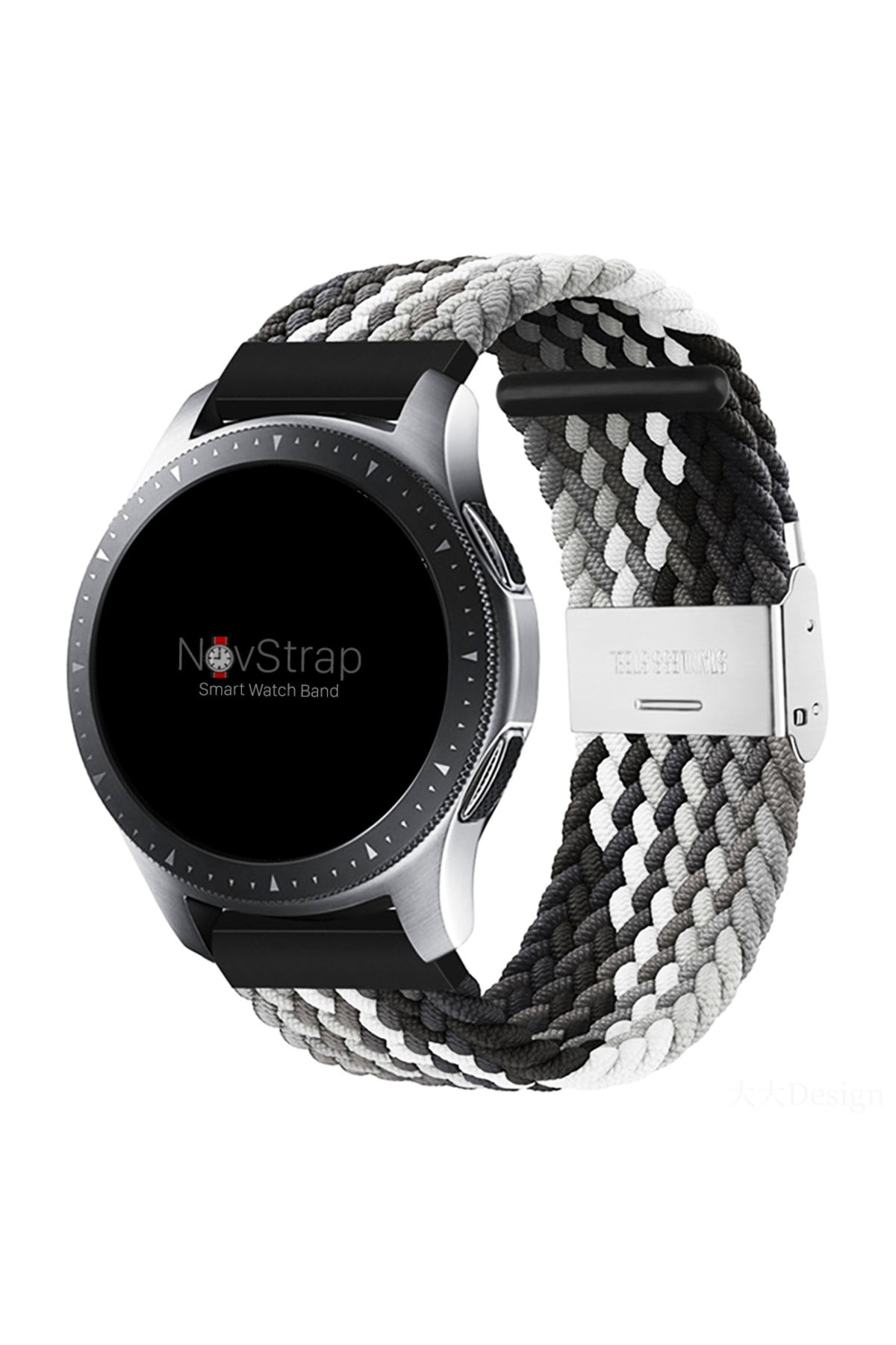 Cord Strap Compatible with Gear S3 Frontier-classic (22mm) Flexible Elastic Weave Strap